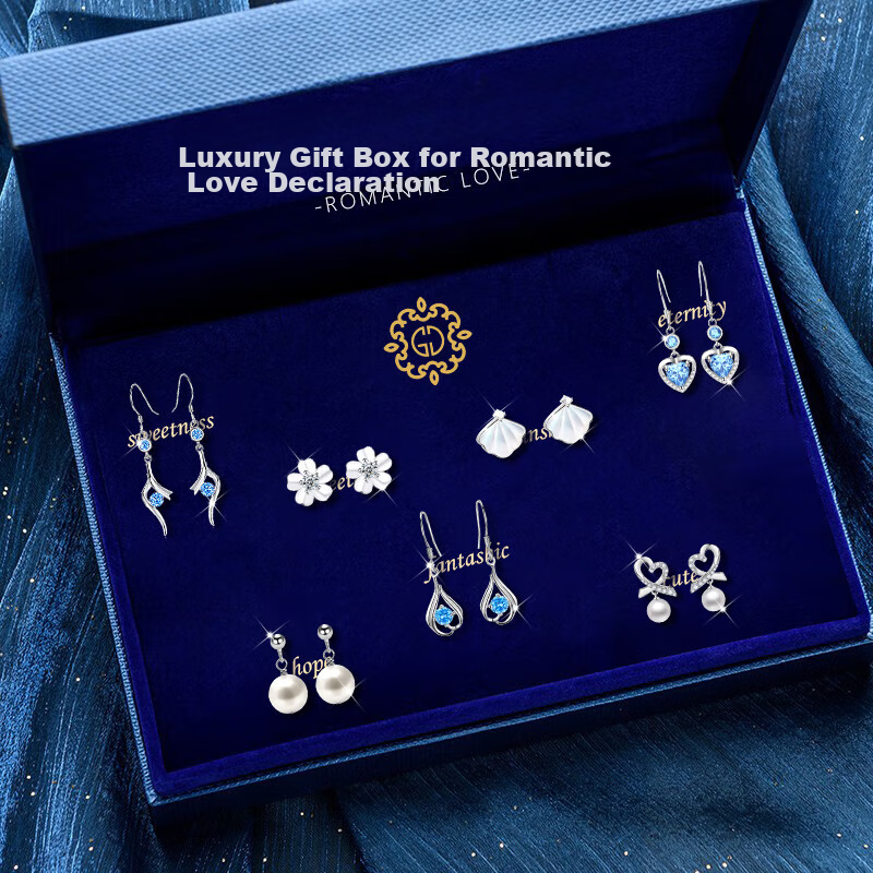 Dijing 999 Sterling Silver Earrings for Women, 2026 New Style Weekly Studs, Elegant High-End Ear Drops, Birthday Gift for Women And Wives