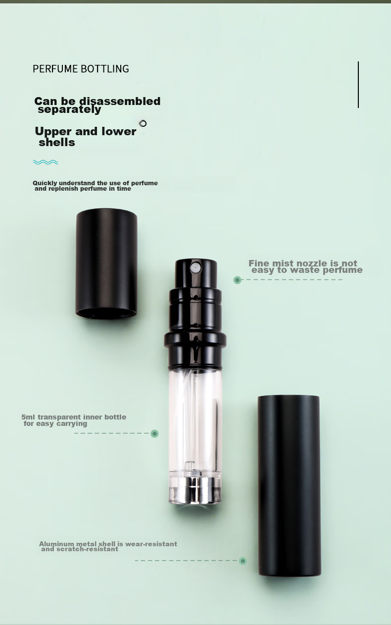 Siwangongli Perfume Refillable Bottle, Bottom Filled with High-End Travel Portable Mini Perfume Spray Bottle, Empty Bottle SW7369 Cherry Blossom Pink 8