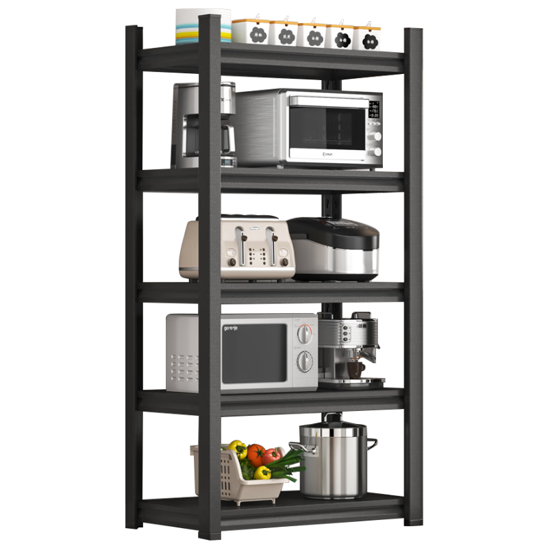 Jiabangshou [Chow Yun-fat Recommended] Kitchen Storage Rack Microwave Oven Stand Multifunctional Oven Pot Rack Storage Organizer 5 Tiers