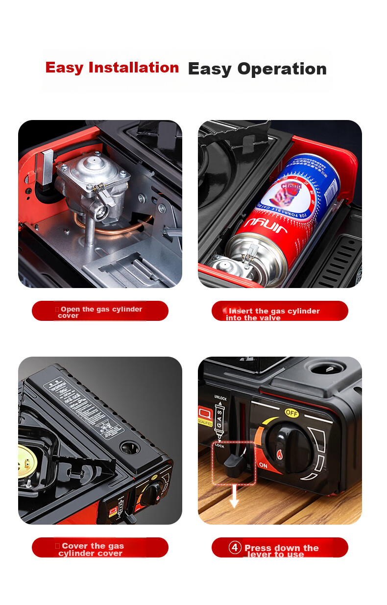 Jinyu Outdoor Camping Stove, Explosion-Proof Camping Cookware, Cassette Stove, Gas Stove for Home Use, Outdoor Magnetic Stove for Home 23