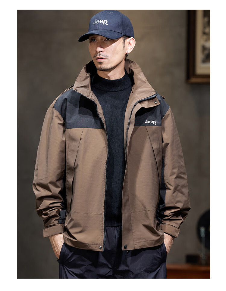 JEEP High-End Tactical Jacket for Men, 2026 Spring And Autumn New Outdoor Mountain-Style Sports Hiking Wear Workwear Jacket Men's Clothing 10