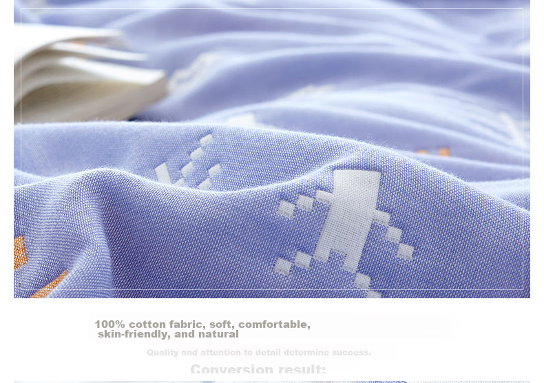 Hengyuanxiang Pure Cotton Gauze Towel Blanket, Six-Layer Thickened, Summer Quilt, Office And Children's Air Conditioning Blanket, 150×200CM 16