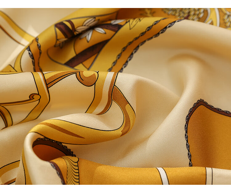 Shanghaigushi Silk Scarf, Mother's Silk Scarf for Women, Handmade Rolled Edge, 100% Mulberry Silk Scarf, Gift Box, Birthday Present, Beige 11