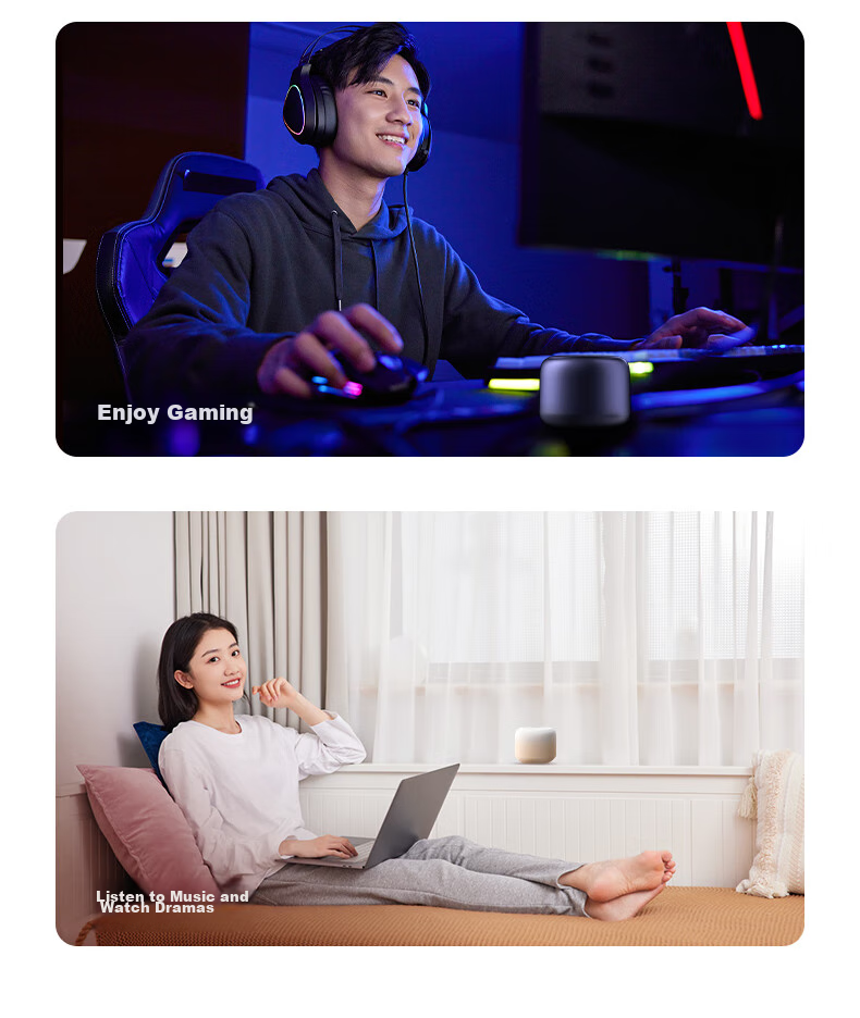 HP S07 Bluetooth Speaker, Desktop Laptop Mobile Phone Speaker, Portable Outdoor Mini Wireless Connected Speaker, Milk Tea Color 20