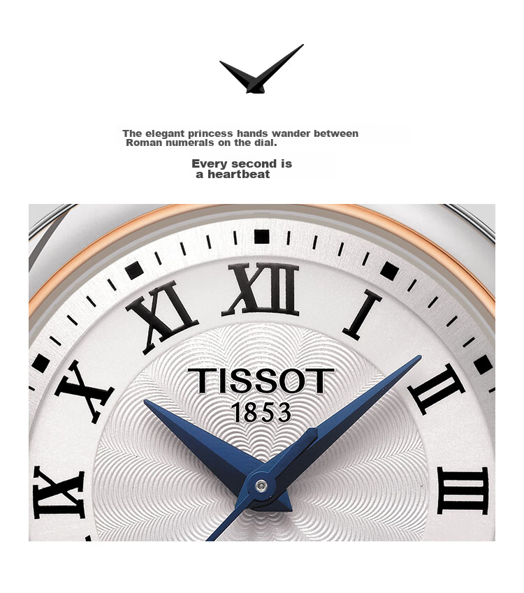 TISSOT Liu Yifei's Same Style, Xiaomeiren Series Women's Watch, Swiss Mechanical Ladies Leather Strap Fashion Watch Birthday Gift 6