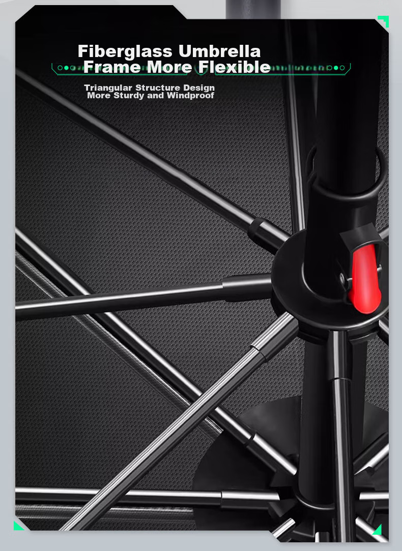 SIMAGO Ximan Du Full Blackout Fishing Umbrella, Cane-Style Omnidirectional Black Umbrella, Sun Protection, Rain Protection, Fishing Umbrella, 2.2 Meters 9