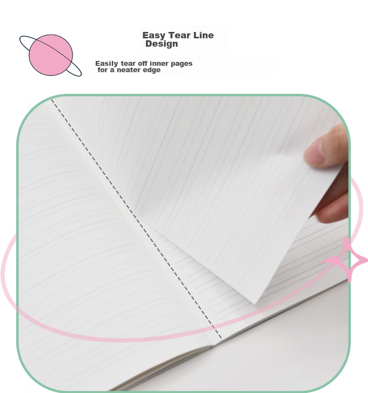 KOKUYO Light-Colored Planet · Pinyin Writing Notebook for Students, Glue-Bound Notebook, A5/30 Sheets, 1 Book, WSG-NBJA533 7