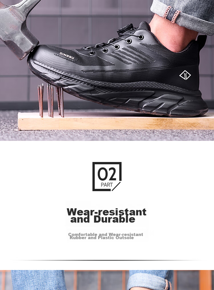 Dinggu Intelligent Buckle Safety Shoes, Lightweight And Comfortable Work Shoes, [Best-Selling All-Season Model] JD1322hei41 8