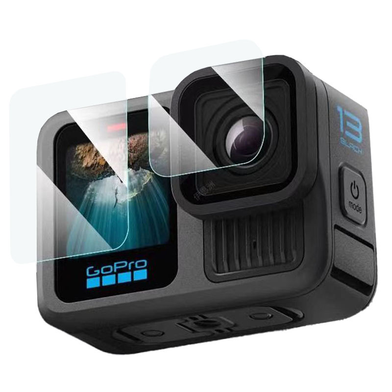 Jingsheng GOPRO HERO13 Black Tempered Glass Lens Protective Film Scratch-Resistant High-Definition Transparent Camera Screen Lens Protector Film