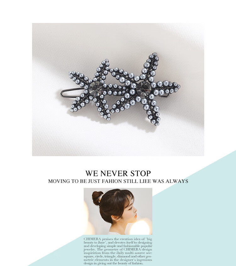 CHIMERA Hair Clip, Side Clip for Girls, Bangs Clip, Internet Celebrity Side Clip, Hair Clip, Mid-Autumn Festival Gift for Wome 1
