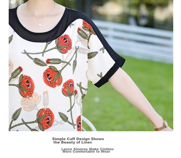 QIUFULUO Mom's Summer Loose Stylish Outfit Set, Middle-Aged And Elderly Women's High-End Clothing for Ages 50-80, Breathable Casual Wear 4
