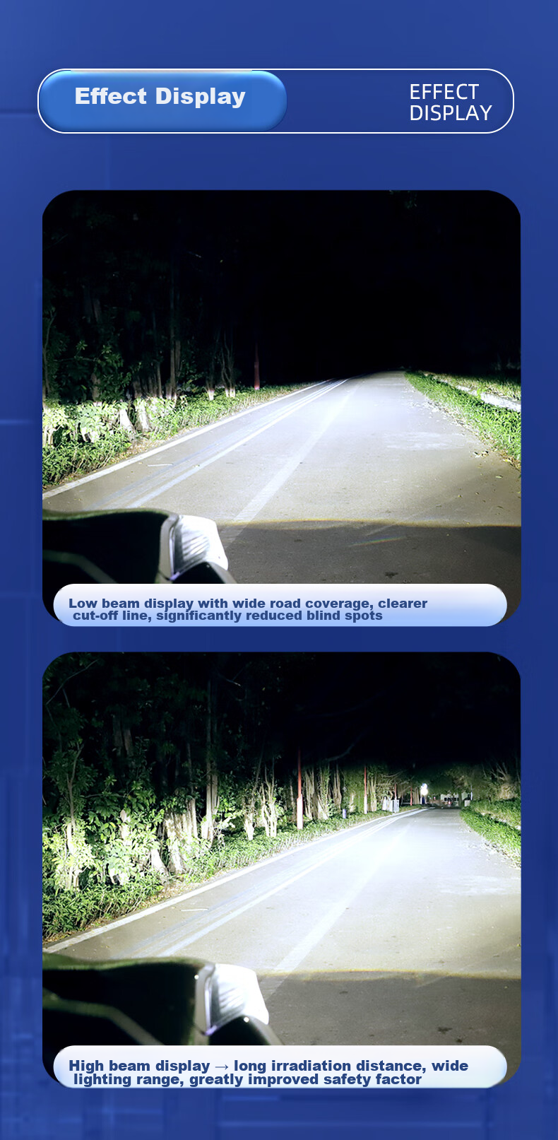 SAST Car LED Headlights, Truck Cargo Vehicle 24V Laser Headlights, Car Light Modification High And Low Beam Bulbs, H4 [2-Pack] 6