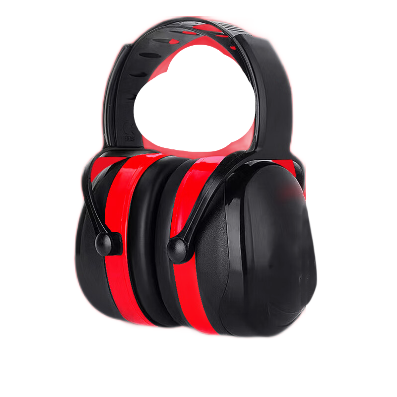 Leyoubaiyi Noise-Cancelling Earmuffs, 1 Pair, Upgraded Adjustable Red Model, for Sleep, Noise Reduction, Study, Shooting, Industrial Grade