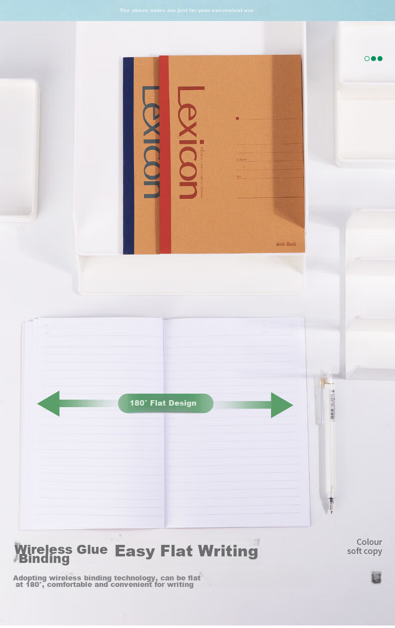 Deli 12 A5 Notebooks with 30 Sheets of Kraft Paper, Wirebound Soft Cover Notebooks for Work Notes/diaries/stationery Office Supplies 7635 10
