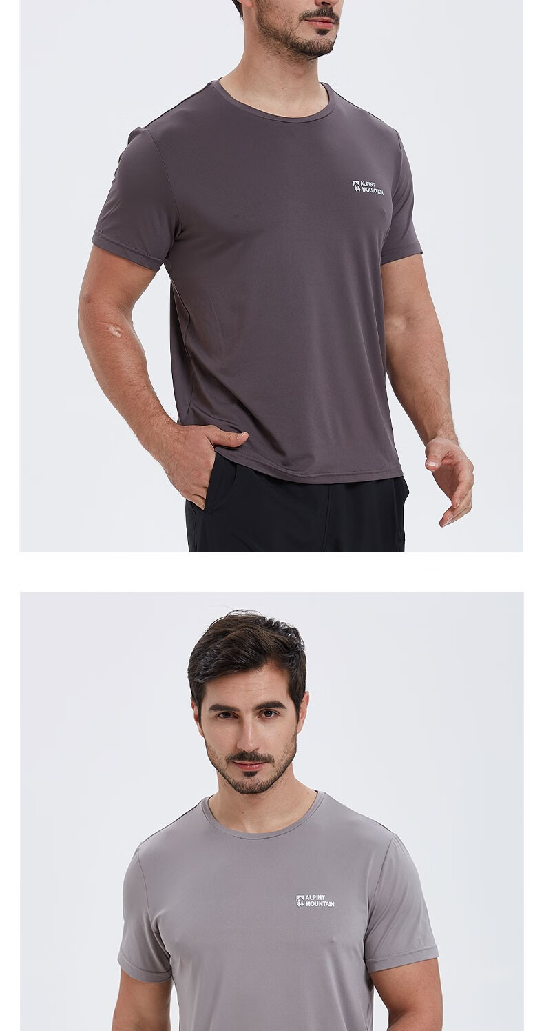 ALPINT MOUNTAIN, Aiermonte 3M Technology Quick-Dry Men's Short-Sleeve T-Shirt, Elastic Breathable Outdoor Quick-Dry Shirt, Women's Summer Sports 12