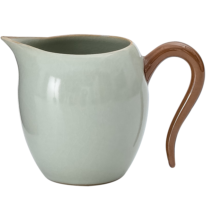 Jinxiangyu Fair Cup Tea Set Accessories, Imitation Song Ru Kiln Open-Splitted Ceramic, Can Cultivate Golden Line Kung Fu Tea Set, Listening to Tea Sea