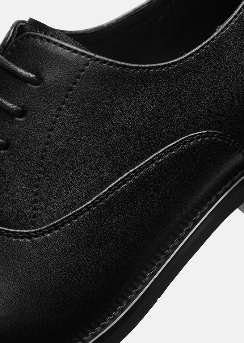 HLA Men's Business Formal Casual Comfortable Lightweight Lace-up Oxford Shoes HAAPXM2EAV106 Black Size 38 15