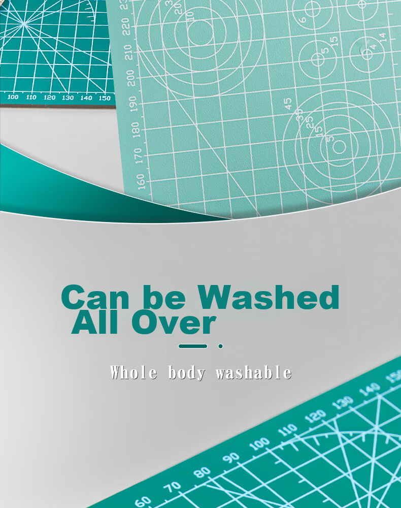 Sannianerban A3 Cutting Mat, PVC Material, Extra Large Size, Handmade Desktop Cutting Board, Fully Washable with Water, Student Paper Cutting Tool, Art And Engraving Board, Anti-Cut Pad, Mint Gree 11