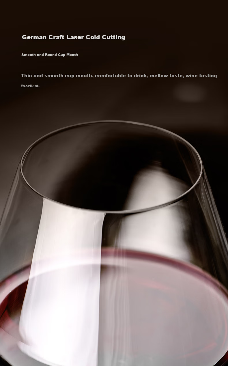 CLITON Crystal Glass Red Wine Glass Goblet Burgundy Glass 12-Piece Set 6 Grape Wine Glasses Decanter Opener 4
