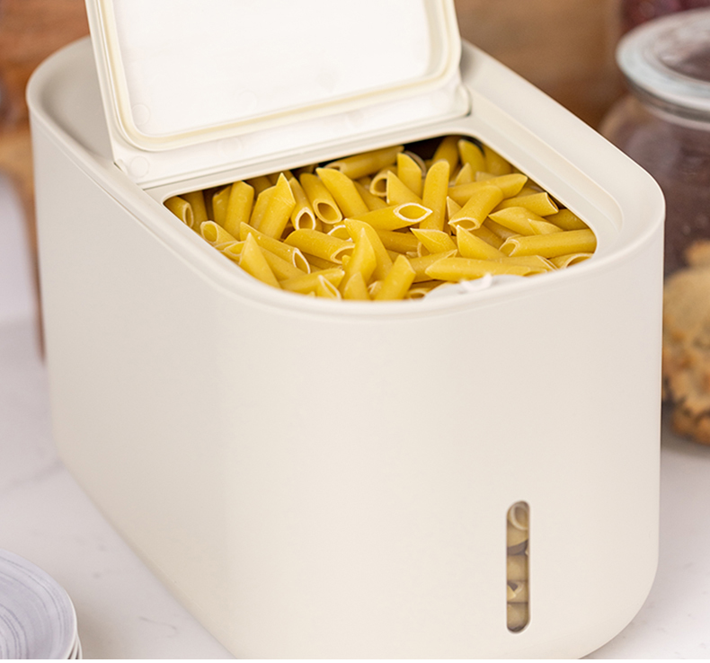 Zuutii Canadian Rice Container, 5KG Rice Bucket, Sealed Kitchen Storage Container, Rice Storage Box, Cold Smoke Ash 8