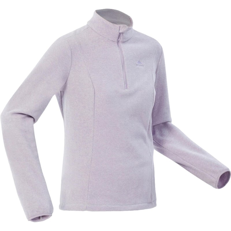 DECATHLON MH100 Women's Autumn And Winter Fleece Jacket, Outdoor Warm Zip-Up Fleece Inner Liner Jacket, Purple, XS4752289