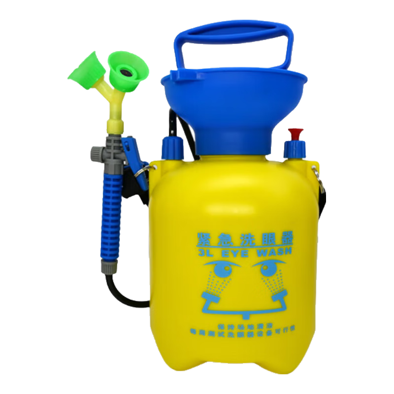 SEMHOOM Industrial Factory Inspection Eyewash Portable Cart Emergency Shower Eyewash 3L Portable Eyewash Station