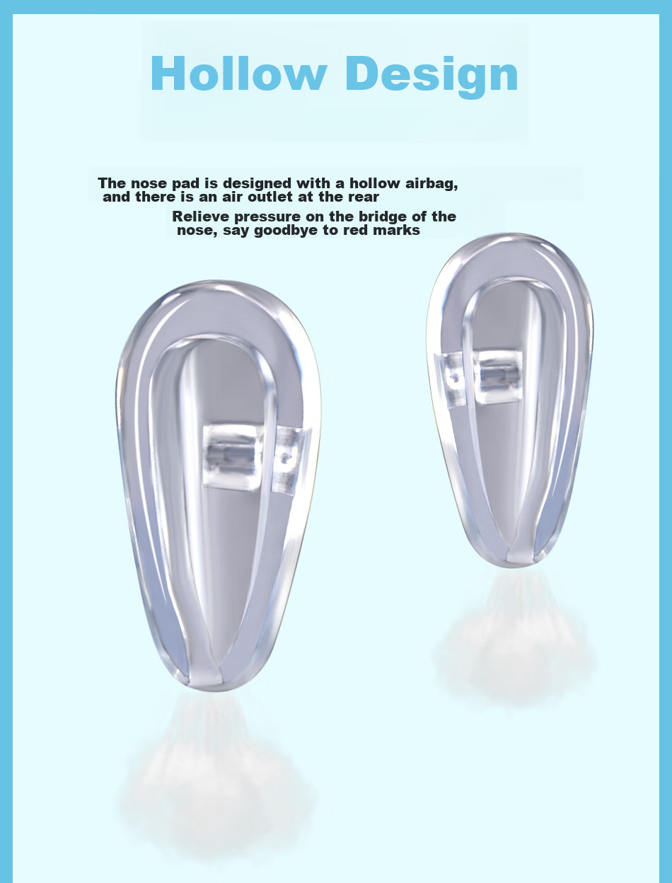 DRATRA Eyeglasses Nose Pads, Air Cushion Silicone Anti-Slip Anti-Fall Metal Titanium Nose Bridge Pads, Repair Accessories, Screwdriver Tool Set 2