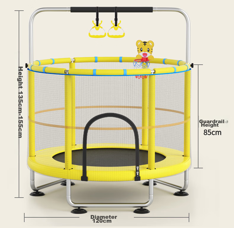 DIBU Indoor Trampoline for Children Aged 2-10, Home Use Exercise Fitness Bouncy Bed, Baby Jumping Toy Trampoline 16