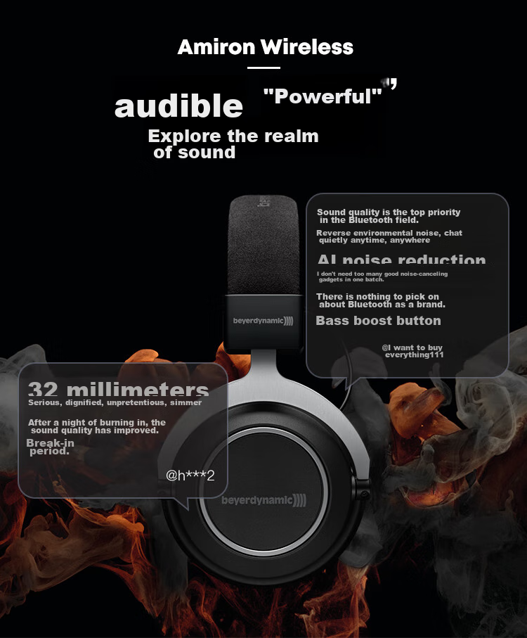 Beyerdynamic Amiron Wireless High-End Bluetooth HIFI Headphones, 32 Ohms 7