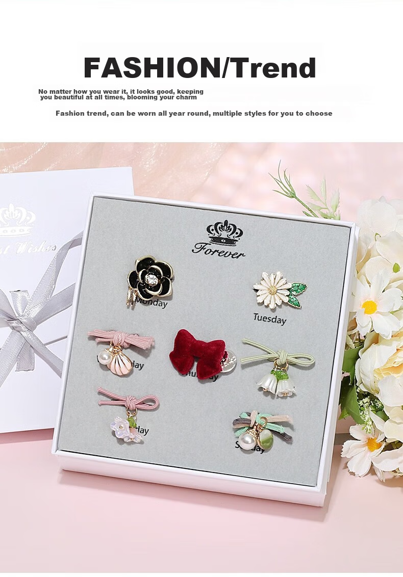 Gunai Weekly Hair Ties, Ponytail Holders, Hair Bands, Headbands, Hair Accessories Set, Birthday Gift for Girlfriend 3
