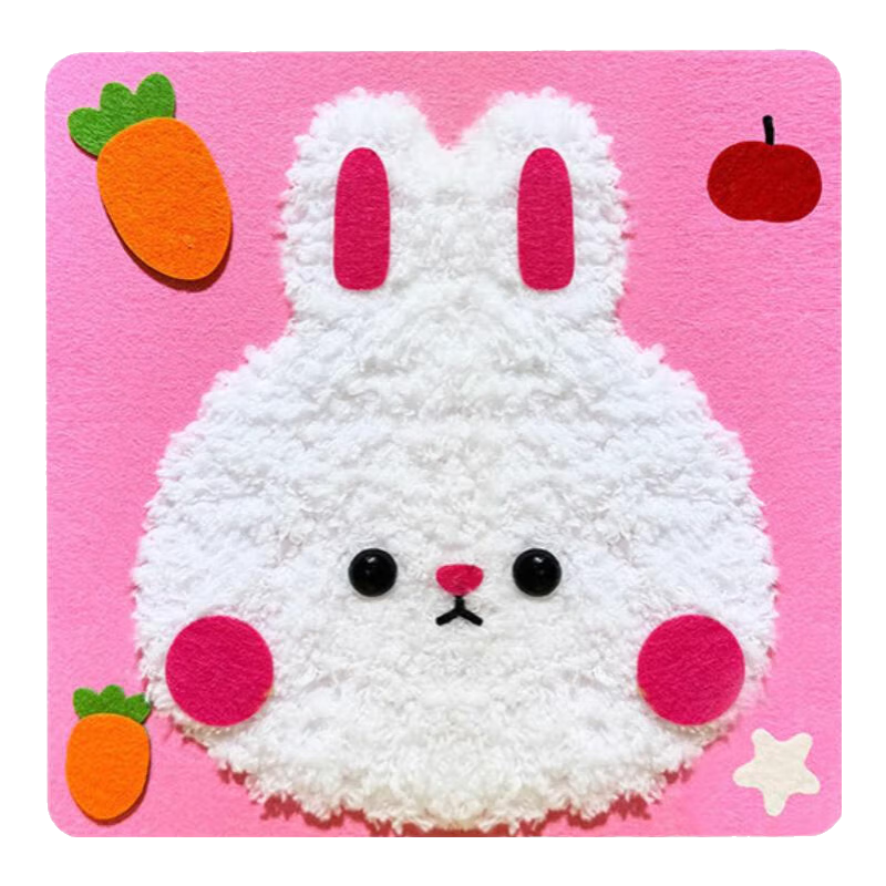 Dimoarch Handmade Wool Painting Embroidery, Children's Cartoon Animal Poke Fun, Toddler Craft Kit, Making Pretend Play Toys
