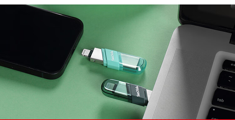 SanDisk, SanDisk, 256GB, Lightning USB3.1, Apple Phone Flash Drive, Black, Read Speed 90MB/s, Apple MFi Certified, Dual-Use Flash Drive for IPhone/iPad And Computer 16