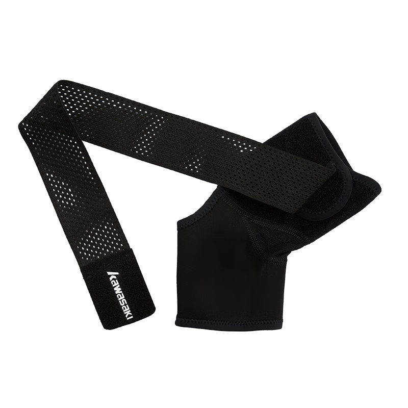 KAWASAKI Sports Ankle Support, Sprain Protection, Running Fitness, Lightweight, Compression, Quick-Drying Foot Bandage, Ankle Protection, A3610, Black, Size L