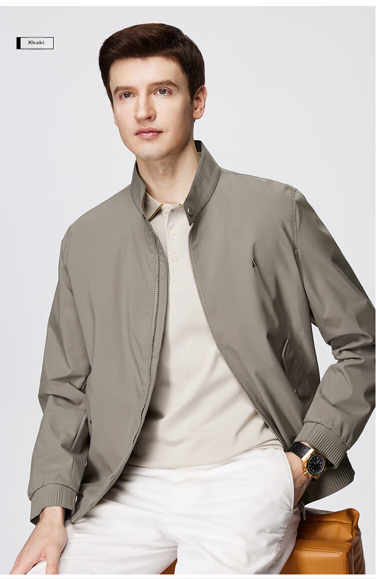 FIRS [Harington Stand-Up Collar] Jacket, Men's Coat, Business Casual Commute Wear, Triple-Protection Technology Menswear Outerwear 15