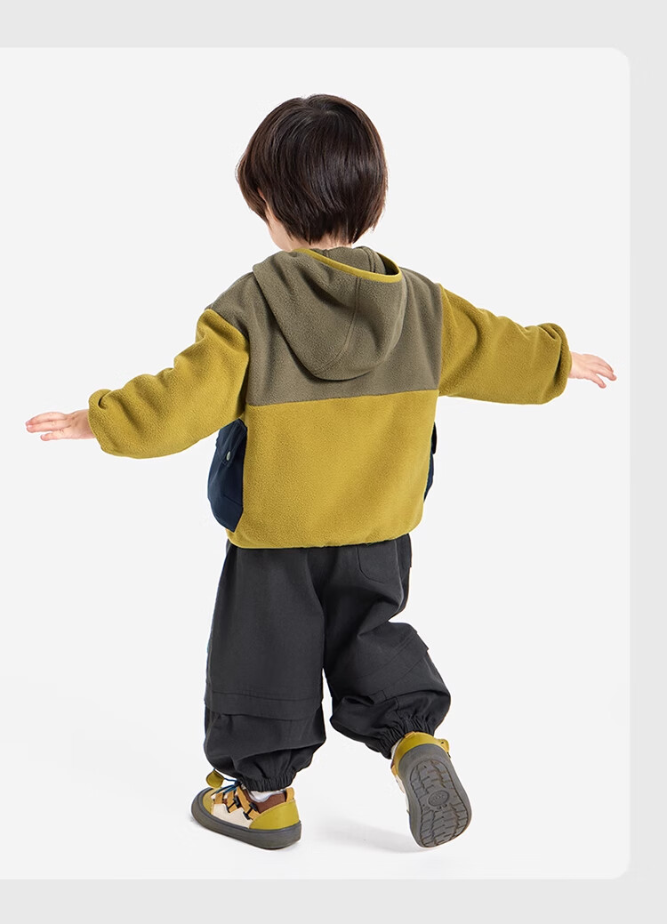 Ciciibear [Fleece-Lined] Boys' Hooded Sweatshirt, Children's Spring And Autumn Warm Jacket, Baby Casual Stylish 2024 New Style 7