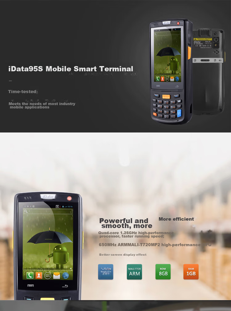 IData (Yingda) 95W Two-Dimensional PDA Handheld Data Terminal, Barcode Scanner Collector Industrial Smartphone for Warehouse Logistics Express Hospital, Official Warranty One Year 2