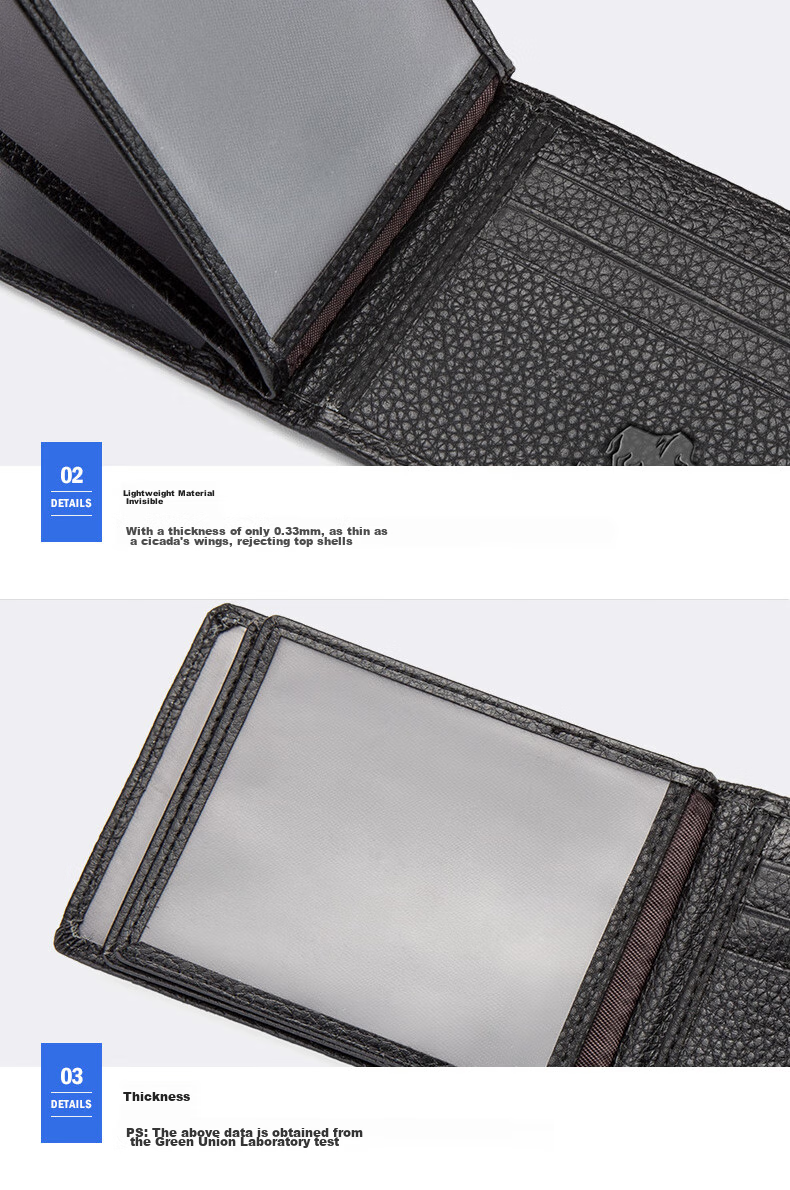 Meizhouyeniou Driver's License Holder, Leather Card Holder, Top-Grain Cowhide Wallet, Black Birthday Gift for Boyfriend 15