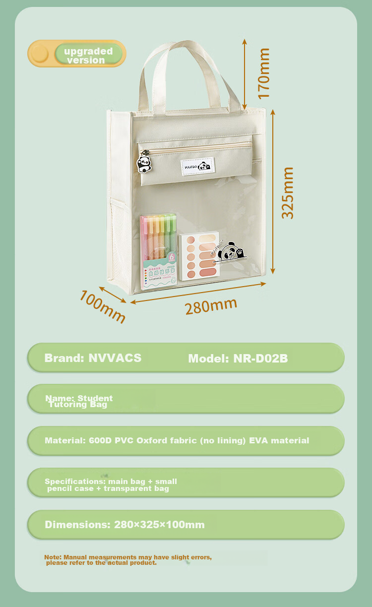 NVV Tutoring Bag, Art Bag for Primary School Students, Handbag, Book Bag, Study Bag, Exam Paper Storage Bag, Homework Handbag, Document File Bag, Astronaut Design NR-D02A 20