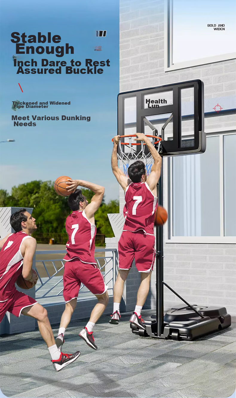 JEEANLEAN Youth And Adult Mobile Adjustable Basketball Hoop, Indoor Basketball Rim for Childre 4