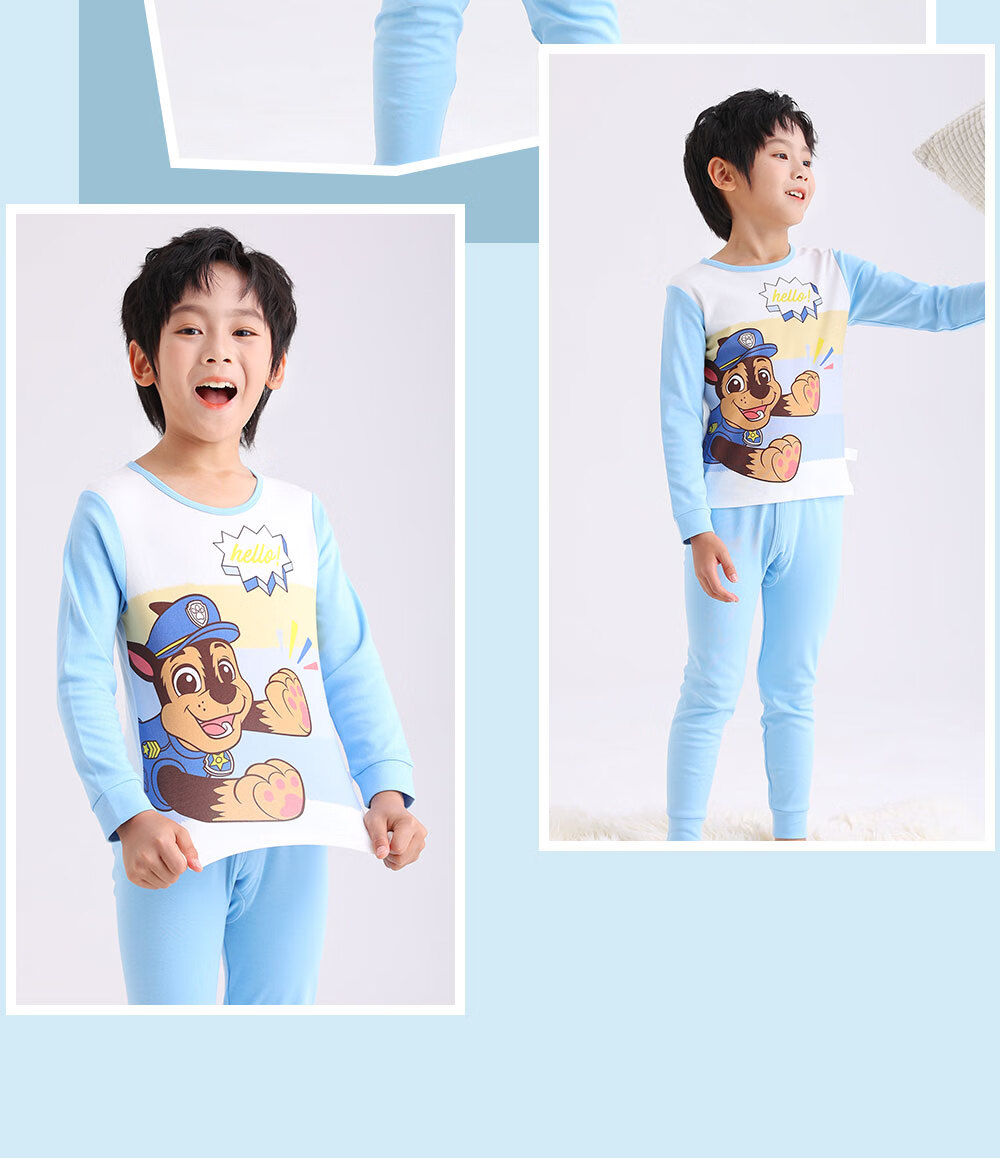 PAW PATROL Children's Autumn Underwear Set, Boys' Pajamas, Kids' Spring Loungewear, Girls' PA1837 120 17