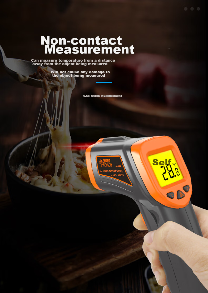 Xima AT380 Infrared Thermometer, Industrial Temperature Gun, Baking Oil And Water Temperature Measurement, Object Temperature Measurement 6