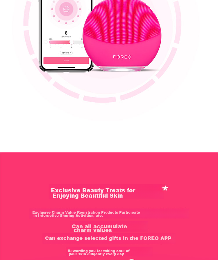 FOREO Luna Facial Cleansing Device, LUNA Mini3 Purifying Cleansing Device, Balances Oil, Face Washing Instrument, Pore Cleaner, Cherry Red Rechargeable Model 21