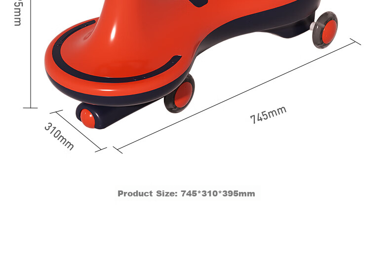 Auby Baby And Children's Toy, Light-Up Twist Car for Boys And Girls, Toddler Scooter Ride-On Vehicle, Birthday Gift for Kids 1-3 Years Old 33