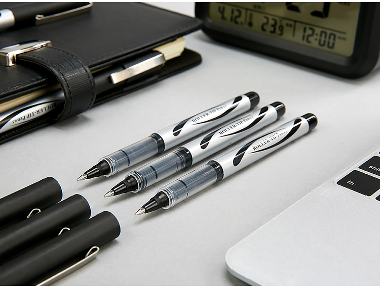 AIHAO Signature Pen, 0.5mm Black, Direct Liquid Rollerball Pen, Bullet Tip, Office Use, Water-Based Ink, Large Capacity Direct Liquid Pen, AH2000 6