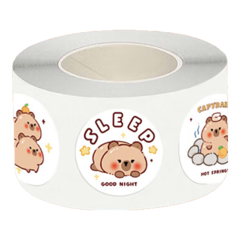 Danmiqi Capibara Reward Stickers, Children's Roll-Up Stickers, Toy Cartoon Decorations, Praise Stickers, Sticker Art Toys, Gift Items