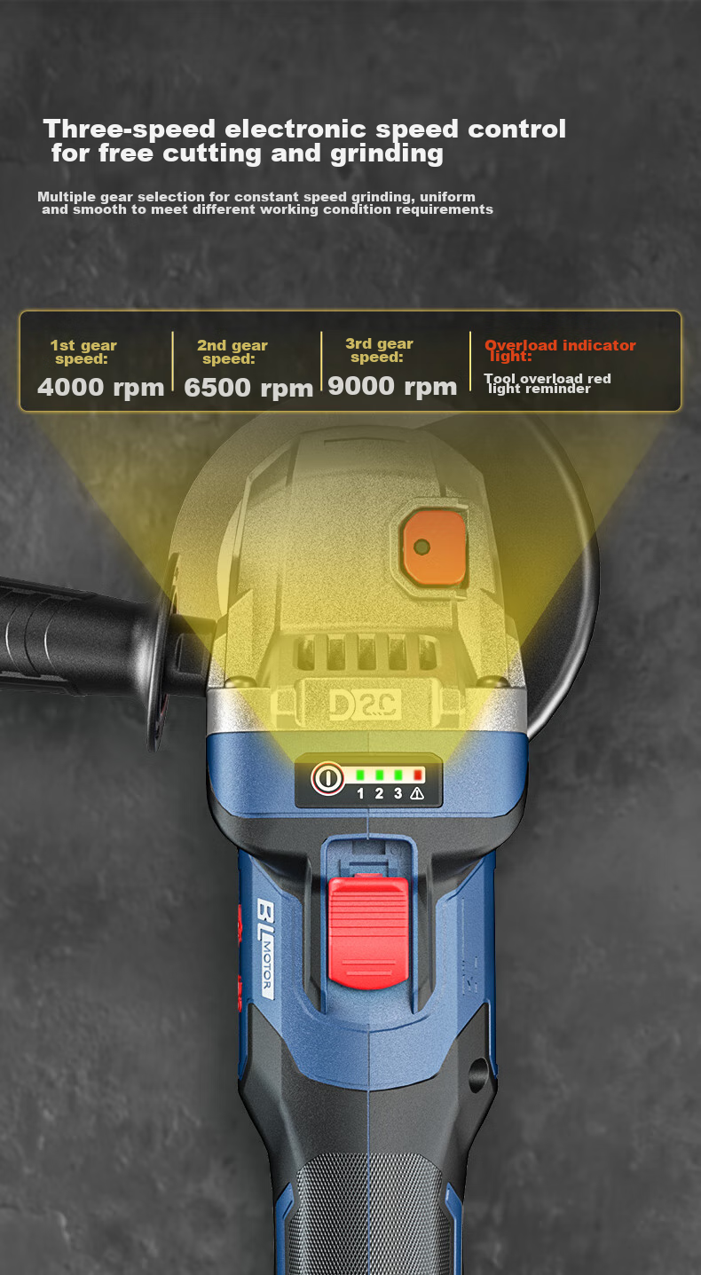 Dongcheng Brushless DCSM04-100E Cordless Angle Grinder, Lithium Battery Grinding Machine, Cutting Machine, Polishing Machine, Household Hand Grinder 13