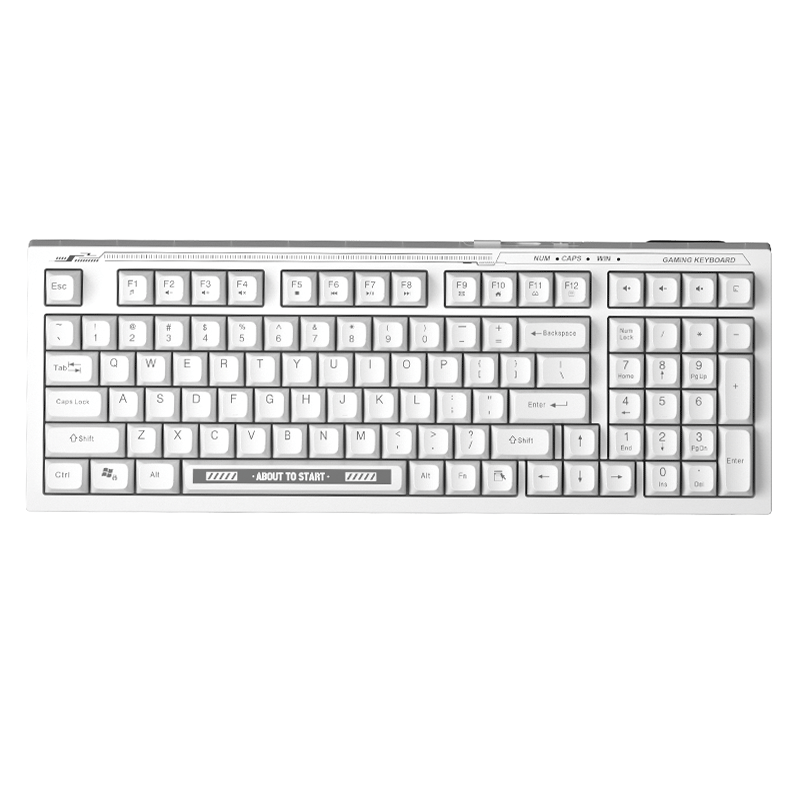 HP K300 Mechanical Keyboard, Stylish White Design, 98 Customizable Layout, Hot-Swappable Wired Laptop Gaming Keyboard, Quiet Low-Noise Wear-Resistant Office Keyboard