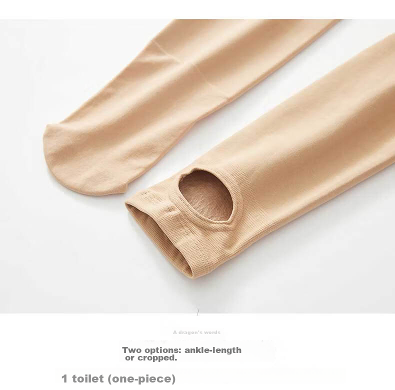 LangSha Women's Leggings, Spring And Autumn Thin Fleece, Bare-Leg Effect, Wearable As Outerwear, Integrated Pantyhose, Black Nude-Colored Stockings 13