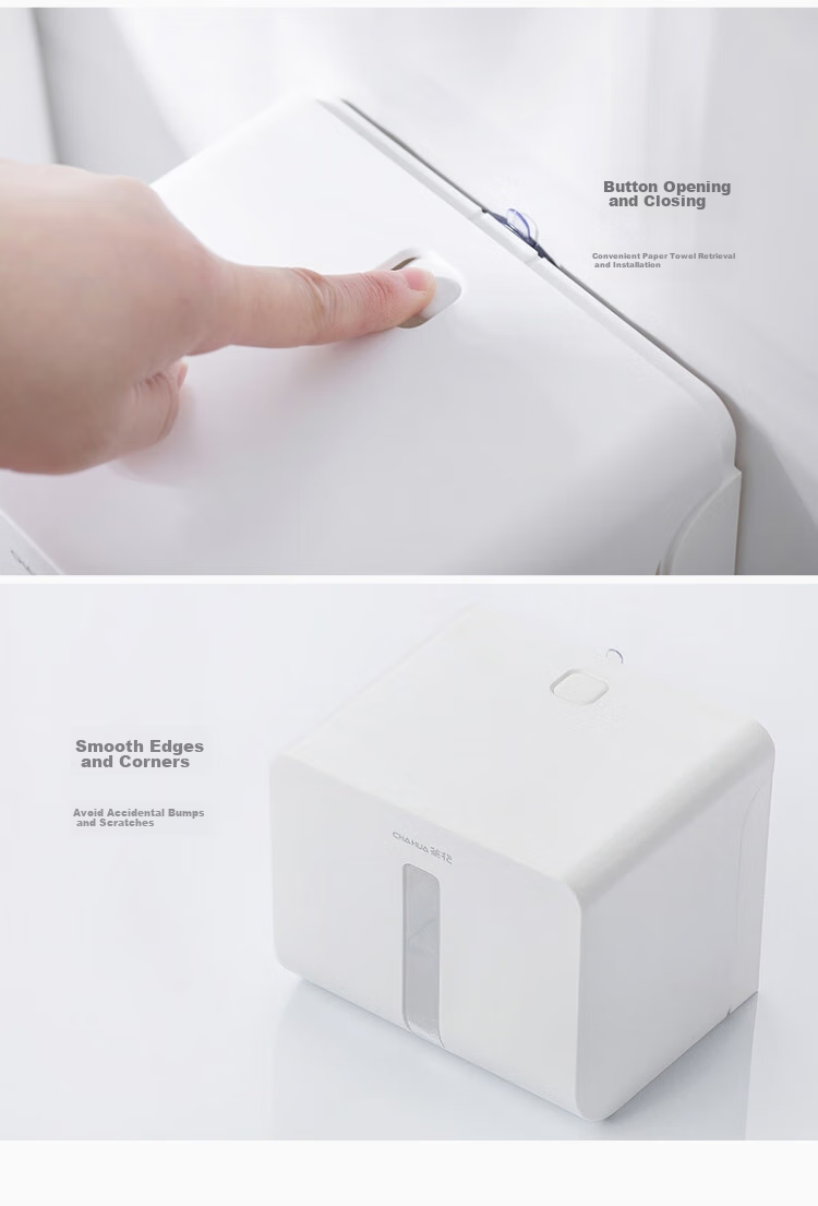 CHAHUA Tissue Box, Bathroom Paper Towel Holder, Toilet Organizer without Drilling, White, 1 Piece 8