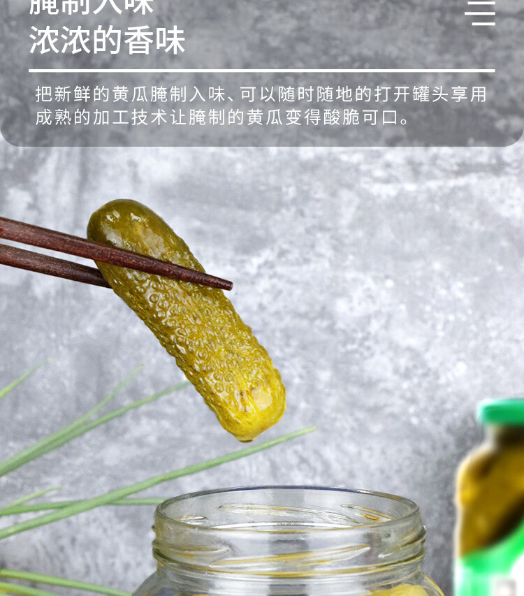 好事喔 俄式酸黄瓜 670g/罐 俄罗斯风味酸青瓜腌黄瓜酱黄瓜乳黄瓜